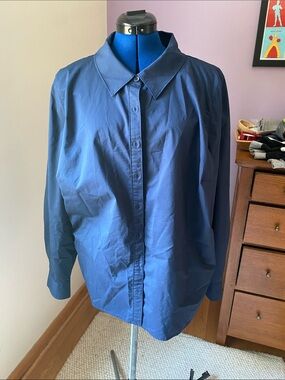 Universal Standard Navy Button-Down Shirt